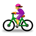 Emoji 🚴‍♀️ Ciclista Donna su Samsung One UI 1.0.