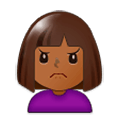 Emoji 🙍🏾‍♀️ Donna Corrucciata: Carnagione Abbastanza Scura su Samsung One UI 1.0.