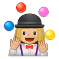 🤹🏼‍♀️ Emoji Jongleurin: mittelhelle Hautfarbe Samsung One UI 1.0.