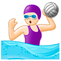 🤽🏻‍♀️ Emoji Mulher Jogando Polo Aquático: Pele Clara na Samsung One UI 1.0.