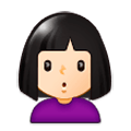 🙎🏻‍♀️ Emoji Mujer Haciendo Pucheros: Tono De Piel Claro en Samsung One UI 1.0.