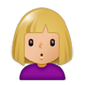 🙎🏼‍♀️ Emoji schmollende Frau: mittelhelle Hautfarbe Samsung One UI 1.0.