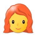 Émoji 👩‍🦰 Femme : Cheveux Roux sur Samsung One UI 1.0.