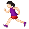 🏃🏻‍♀️ Emoji Mujer Corriendo: Tono De Piel Claro en Samsung One UI 1.0.