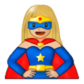🦸🏼‍♀️ Emoji Superheroína: Tono De Piel Claro Medio en Samsung One UI 1.0.