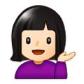 Emoji 💁🏻‍♀️ Donna Con Suggerimento: Carnagione Chiara su Samsung One UI 1.0.