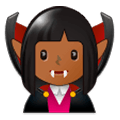 🧛🏾‍♀️ Emoji weiblicher Vampir: mitteldunkle Hautfarbe Samsung One UI 1.0.