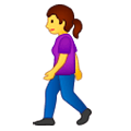 🚶‍♀️ Emoji Fußgängerin Samsung One UI 1.0.