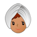 👳🏽‍♀️ Emoji Frau mit Turban: mittlere Hautfarbe Samsung One UI 1.0.