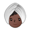 👳🏿‍♀️ Emoji Frau mit Turban: dunkle Hautfarbe Samsung One UI 1.0.