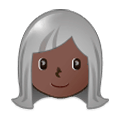 👩🏿‍🦳 Emoji Mujer: Tono De Piel Oscuro Y Pelo Blanco en Samsung One UI 1.0.