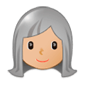 Emoji 👩🏼‍🦳 Donna: Carnagione Abbastanza Chiara E Capelli Bianchi su Samsung One UI 1.0.