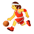 Emoji ⛹️‍♀️ Donna Che Fa Rimbalzare Una Palla su Samsung One UI 1.0.