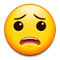 😟 Emoji Cara Preocupada en Samsung One UI 1.0.