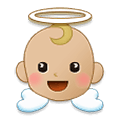 👼🏼 Emoji Bebé ángel: Tono De Piel Claro Medio en Samsung One UI 1.5.