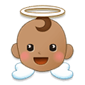 👼🏽 Emoji Bebê Anjo: Pele Morena na Samsung One UI 1.5.