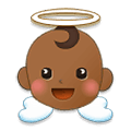 👼🏾 Emoji Bebé ángel: Tono De Piel Oscuro Medio en Samsung One UI 1.5.