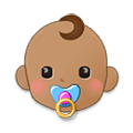 👶🏽 Emoji Bebé: Tono De Piel Medio en Samsung One UI 1.5.