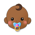 👶🏾 Emoji Bebê: Pele Morena Escura na Samsung One UI 1.5.