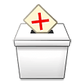 Emoji ☒ Urna per votazione con X su Samsung One UI 1.5.