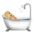 🛀🏼 Emoji Persona En La Bañera: Tono De Piel Claro Medio en Samsung One UI 1.5.