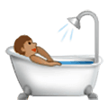 Emoji 🛀🏽 Persona Che Fa Il Bagno: Carnagione Olivastra su Samsung One UI 1.5.