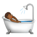 Emoji 🛀🏾 Persona Che Fa Il Bagno: Carnagione Abbastanza Scura su Samsung One UI 1.5.