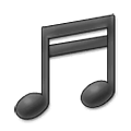 Émoji ♬ Symbole musical double croche sur Samsung One UI 1.5.