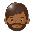 🧔🏾 Emoji Mann: mitteldunkle Hautfarbe, Bart Samsung One UI 1.5.