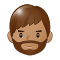 🧔🏽 Emoji Persona Con Barba: Tono De Piel Medio en Samsung One UI 1.5.