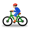 Émoji 🚴🏻 Cycliste : Peau Claire sur Samsung One UI 1.5.