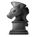 ♞ Emoji Cavalo de xadrez preto na Samsung One UI 1.5.