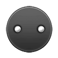 Émoji ⚉ Cercle noir avec deux points blancs sur Samsung One UI 1.5.