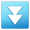 ⏬ Emoji Triángulo Doble Hacia Abajo en Samsung One UI 1.5.