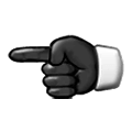 Emoji ☚ Indicatore di direzione a sinistra ombreggiato su Samsung One UI 1.5.