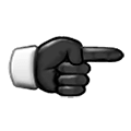 ☛ Emoji Indicador de dirección hacia la derecha (pintado) en Samsung One UI 1.5.