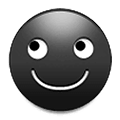 ☻ Emoji Carita de color negro sonriente en Samsung One UI 1.5.
