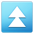 ⏫ Emoji Triángulo Doble Hacia Arriba en Samsung One UI 1.5.