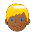 👱🏾‍♂️ Emoji Mann: mitteldunkle Hautfarbe, blond Samsung One UI 1.5.