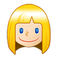 👱🏻‍♀️ Emoji Frau: helle Hautfarbe, blond Samsung One UI 1.5.