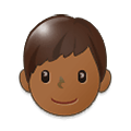 👦🏾 Emoji Niño: Tono De Piel Oscuro Medio en Samsung One UI 1.5.