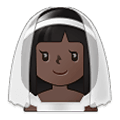 👰🏿 Emoji Person mit Schleier: dunkle Hautfarbe Samsung One UI 1.5.