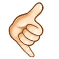 🤙🏻 Emoji Mano Haciendo El Gesto De Llamar: Tono De Piel Claro en Samsung One UI 1.5.