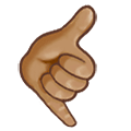 Emoji 🤙🏽 Mano Con Gesto Di Chiamata: Carnagione Olivastra su Samsung One UI 1.5.