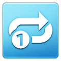Emoji 🔂 Pulsante Di Ripetizione Della Riproduzione Di Una Traccia su Samsung One UI 1.5.