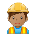 Emoji 👷🏽 Operaio Edile: Carnagione Olivastra su Samsung One UI 1.5.