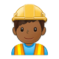 👷🏾 Emoji Trabalhador De Construção Civil: Pele Morena Escura na Samsung One UI 1.5.