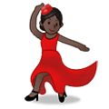 Emoji 💃🏿 Donna Che Balla: Carnagione Scura su Samsung One UI 1.5.