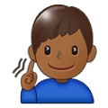 Emoji 🧏🏾‍♂️ Uomo Con Problemi Di Udito: Carnagione Abbastanza Scura su Samsung One UI 1.5.