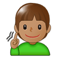 🧏🏽 Emoji gehörlose Person: mittlere Hautfarbe Samsung One UI 1.5.